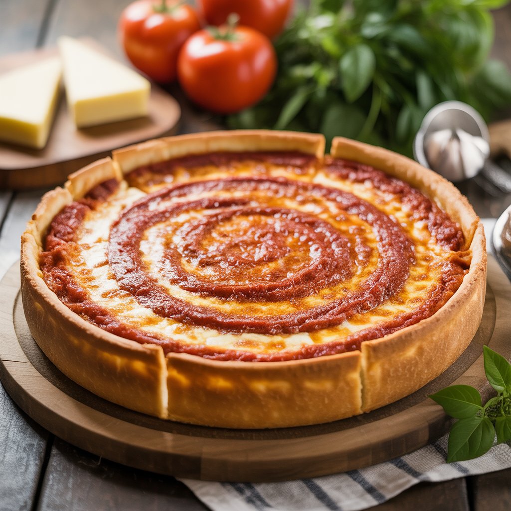 Authentic Chicago Deep Dish Pizza Recipe – Buttery Crust, Cheesy Layers, and That Rich Tomato Topping Authentic Chicago Deep Dish Pizza Recipe – Buttery Crust, Cheesy Layers, and That Rich Tomato Topping