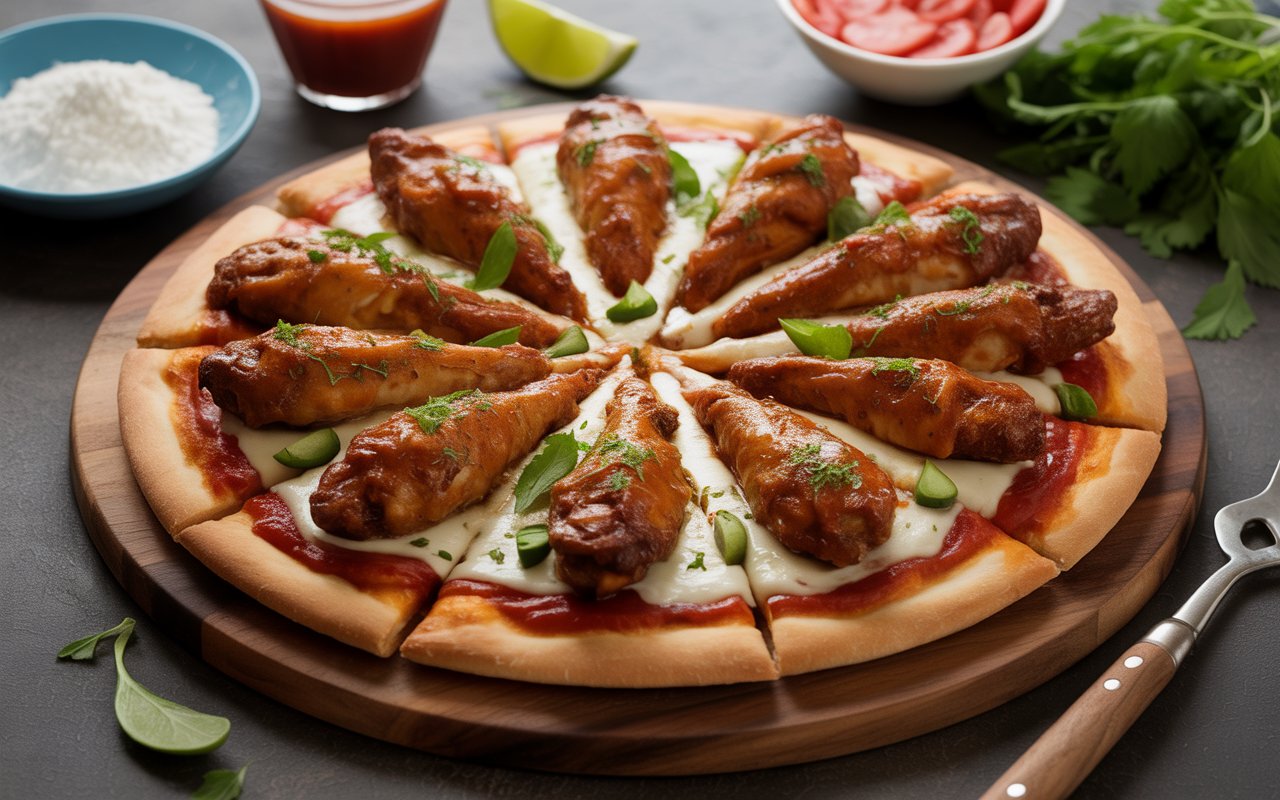 Epic Chicken Wing Pizza Recipe – Bold, Saucy, and Game Night Perfect! 🍗🍕 Epic Chicken Wing Pizza Recipe – Bold, Saucy, and Game Night Perfect! 🍗🍕