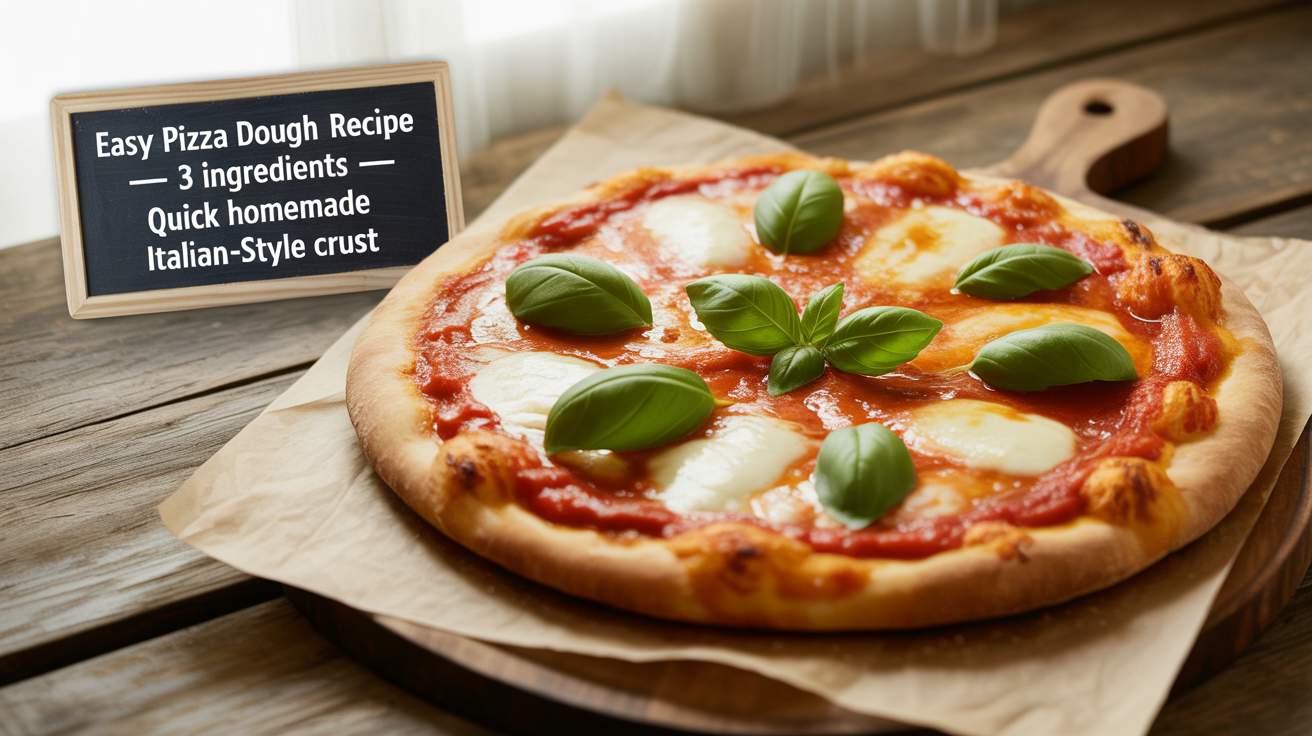 Easy Pizza Dough Recipe 3 Ingredients – Quick Homemade Italian-Style Crust Easy Pizza Dough Recipe 3 Ingredients – Quick Homemade Italian-Style Crust