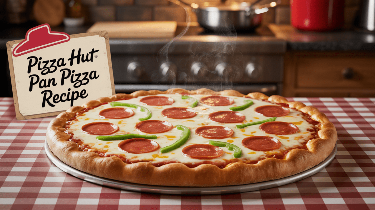 Pizza Hut Pan Pizza Recipe | Crispy, Cheesy, Restaurant-Style Pizza Pizza Hut Pan Pizza Recipe | Crispy, Cheesy, Restaurant-Style Pizza