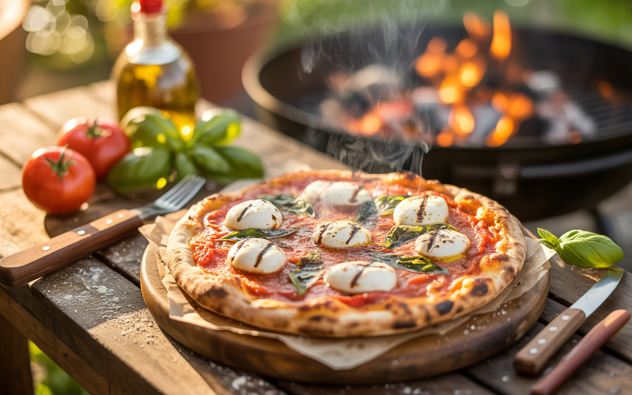 Pizza on the Grill Recipe | Crispy Italian-Style Grilled Pizza Pizza on the Grill Recipe | Crispy Italian-Style Grilled Pizza